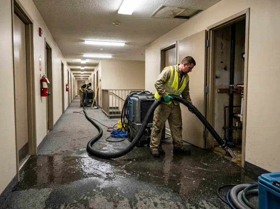 multi-unit-apartment-hallway-f-005 — frequently asked questions, Emergency Burst Pipe Water Extraction & Removal in Claremor…